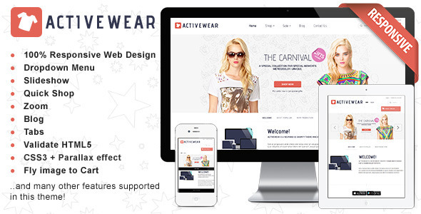 Responsive HTML Theme - ActiveWear Nulled Nulled - Free Download