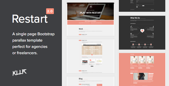 Restart - HTML Portfolio template Nulled Nulled - Free Download