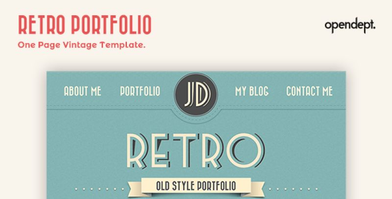 Retro Portfolio - One Page Vintage Template Nulled Nulled - Free Download