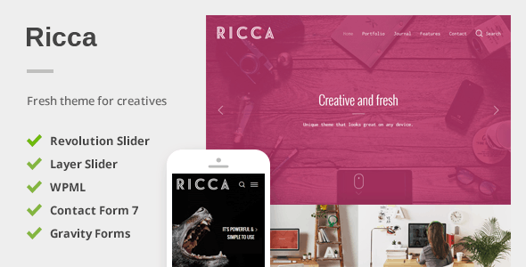 Ricca - A Fresh Responsive Theme For Creatives Nulled Nulled - Free Download