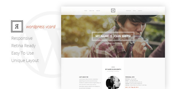 RIVAL One Page Vcard Wordpress Theme Nulled Nulled - Free Download