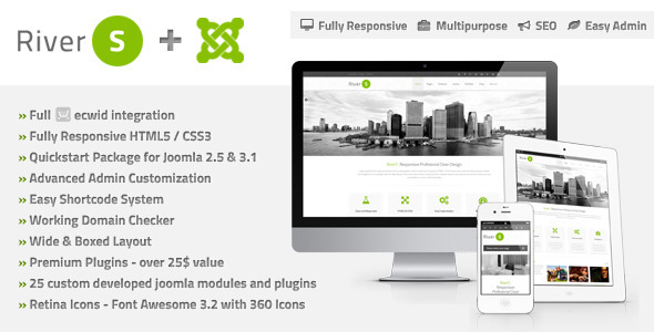 RiverS Responsive Multi-Purpose Joomla Template Nulled Nulled - Free Download