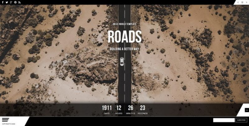 Roads || Responsive Coming Soon Page Nulled Nulled - Free Download