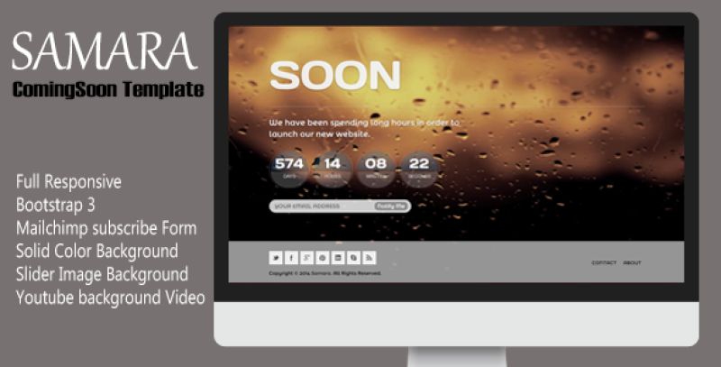 Samara - Responsive Coming Soon Template Nulled Nulled - Free Download