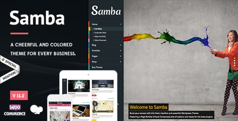Samba - Colorful WordPress Theme Nulled Nulled - Free Download