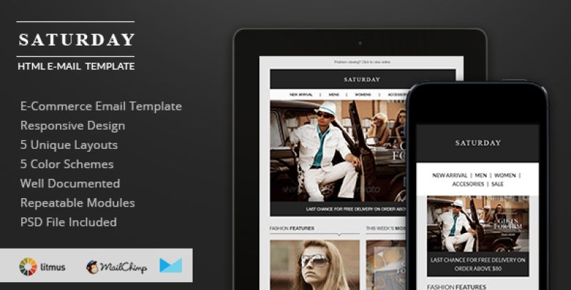 Saturday - E-Commerce Responsive Email Template Nulled Nulled - Free Download