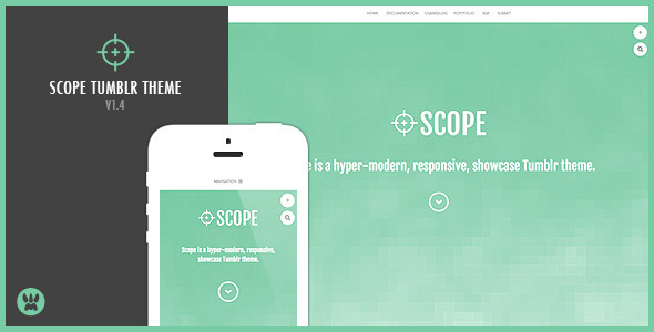 Scope - A Responsive Showcase Tumblr Theme Nulled Nulled - Free Download
