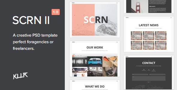 SCRN II - Creative PSD Template Nulled Nulled - Free Download