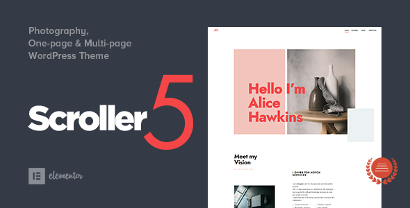 Scroller - Photography One Page / Multi-page WordPress Theme Nulled Nulled - Free Download