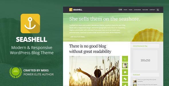 SeaShell - Modern Responsive WordPress Blog Theme Nulled Nulled - Free Download