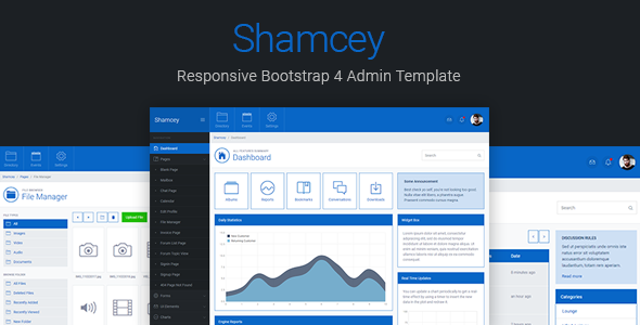 Shamcey Metro Style Bootstrap 4 Admin Template Nulled Nulled - Free Download
