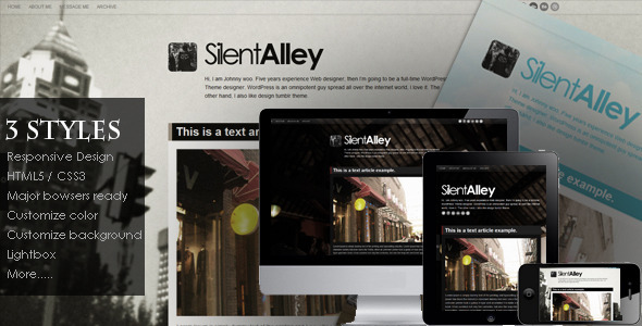 Silent Alley - Responsive Multi-Color Tumblr Theme Nulled Nulled - Free Download