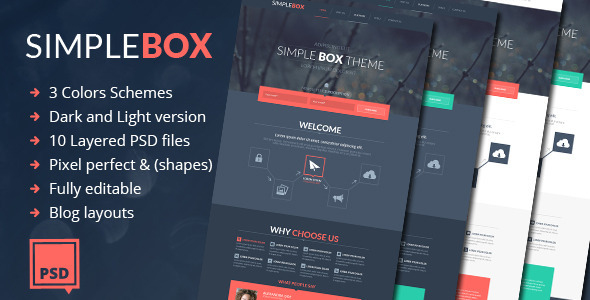 Simple Box - One Page Multi-Purpose Psd Theme Nulled - Download Free Nulled
