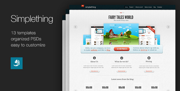 Simplething - a clean PSD template Nulled Nulled - Free Download