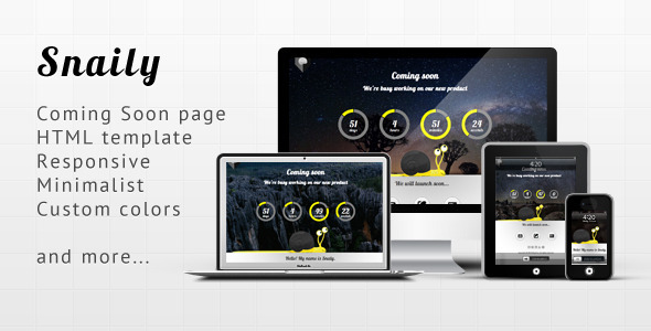 Snaily - Responsive Coming Soon HTML Template Nulled - Free Download Nulled