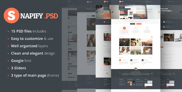 Snapify - clean and modern PSD Template Nulled Nulled - Free Download
