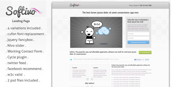 Softivo Landing Page Nulled Nulled - Free Download