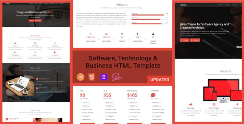 Software, Technology & Business Bootstrap Html Template - Jekas Nulled Nulled - Free Download