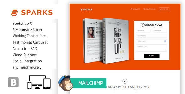 Sparks - Responsive Bootstrap Landing Page Nulled Nulled - Free Download