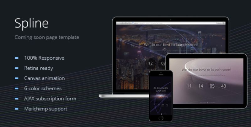 Spline — Animated Coming Soon Page Template Nulled - Download Free Nulled