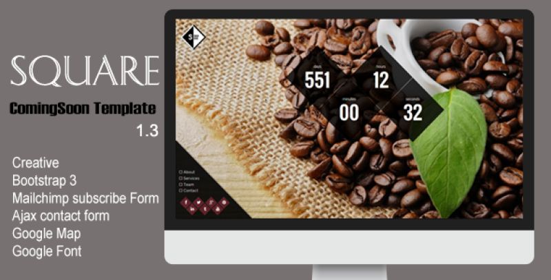 Square Creative Coming Soon Template Nulled Nulled - Free Download