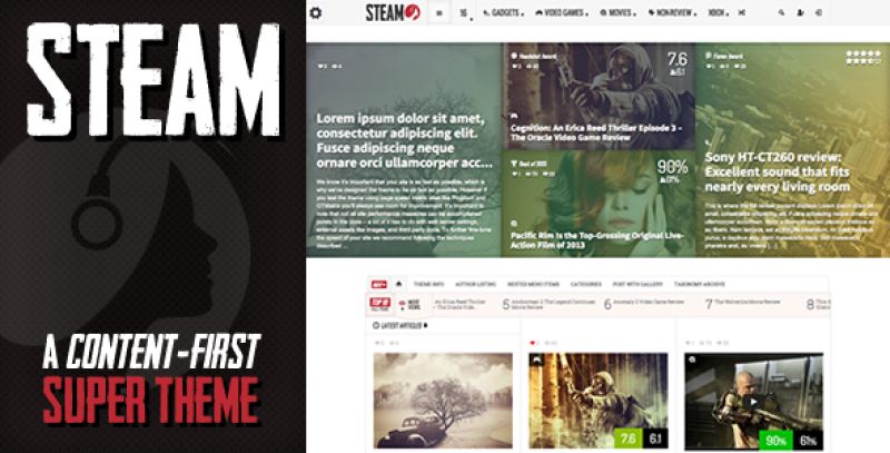 Steam - Responsive Retina Review Magazine Theme Nulled Nulled - Free Download