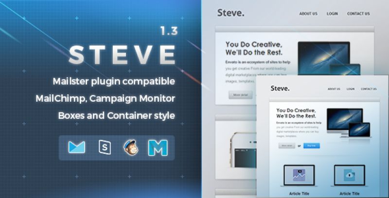 Steve | Responsive Email Template Nulled Nulled - Free Download