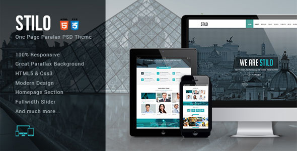 Stilo - One Page HTML5 Template Nulled - Download Free Nulled
