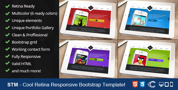 STM - One Page Responsive Portfolio Template Nulled Nulled - Free Download