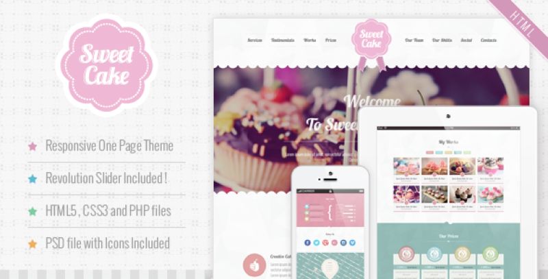 Sweet Cake - HTML Template Nulled Nulled - Free Download