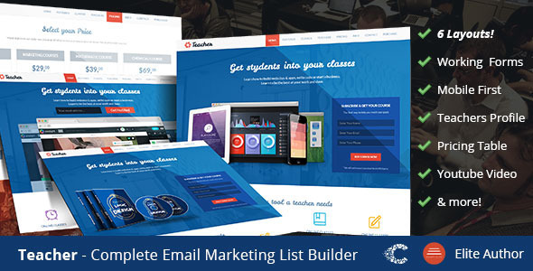 Teacher- Education One Page Responsive Template Nulled Nulled - Free Download