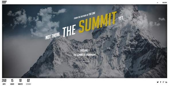 The Summit || Responsive Coming Soon Page Nulled Nulled - Free Download
