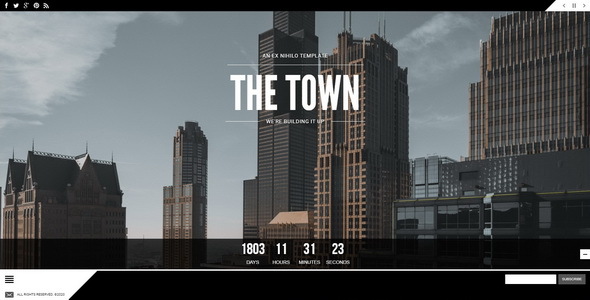 The Town || Responsive Coming Soon Page Nulled Nulled - Free Download