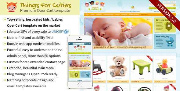 ThingsforCuties - the OpenCart Baby & Kids Template Nulled Nulled - Free Download