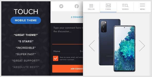 TOUCH: A Lighter-than-air WordPress Mobile Theme Nulled Nulled - Free Download