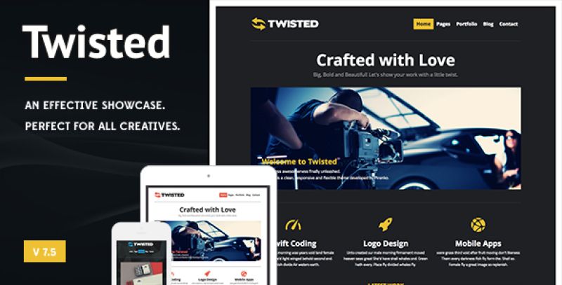 Twisted - Showcase WordPress Theme Nulled Nulled - Free Download