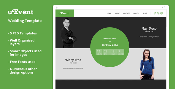 uEvent - Event & Wedding Template Nulled Nulled - Free Download