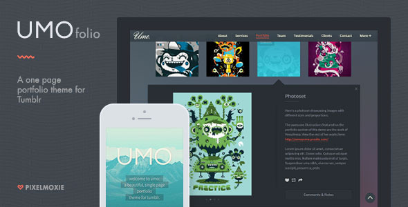 UMO Folio - A One Page Portfolio Theme For Tumblr Nulled - Free Download Nulled