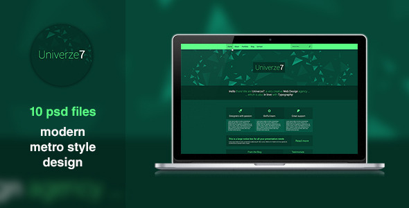 Univerze7 - Metro Style PSD Template Nulled Nulled - Free Download
