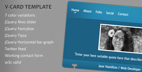 V-card Template Nulled Nulled - Free Download