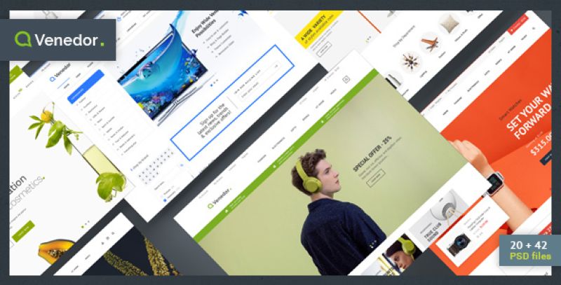Venedor - Bootstrap Responsive eCommerce PSD Nulled Nulled - Free Download
