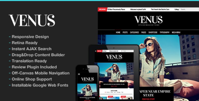 Venus | News Magazine Blog WordPress Nulled Nulled - Free Download