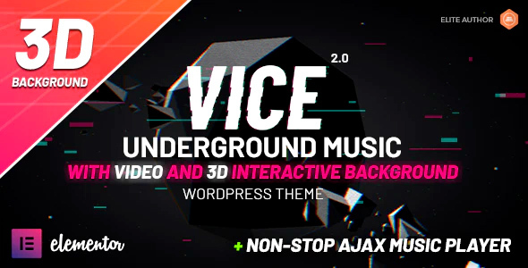 Vice: Underground Music Elementor WordPress Theme Nulled - Free Download Nulled