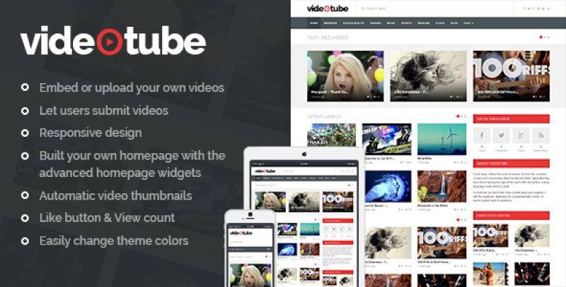 VideoTube - Responsive Video WordPress Theme Nulled Nulled - Free Download
