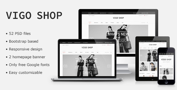Vigo Shop - Responsive Bootstrap eCommerce PSD Nulled Nulled - Free Download