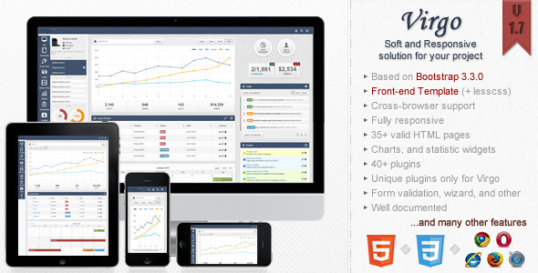 Virgo - Responsive Bootstrap 3 Admin Template Nulled