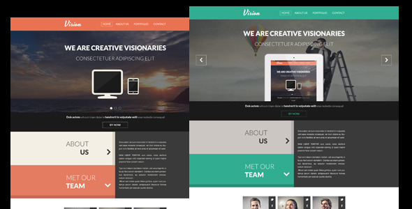 Vision - One Page Flat Portfolio HTML Template Nulled Nulled - Free Download