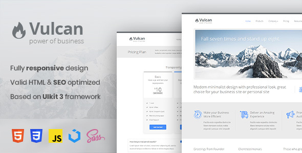 Vulcan - Minimalist Business HTML Template Nulled Nulled - Free Download