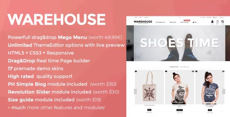 Warehouse - Prestashop theme with paqe builder Nulled Nulled - Free Download