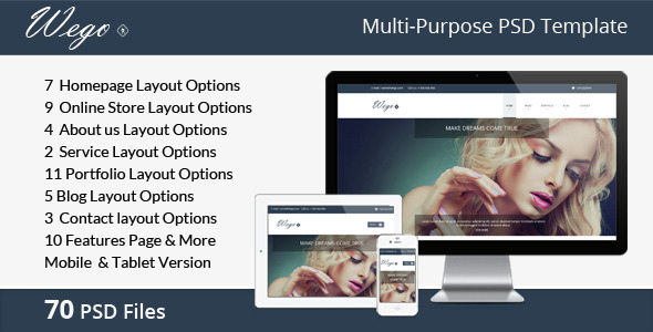 Wego | Multi-Purpose PSD Template Nulled - Download Free Nulled